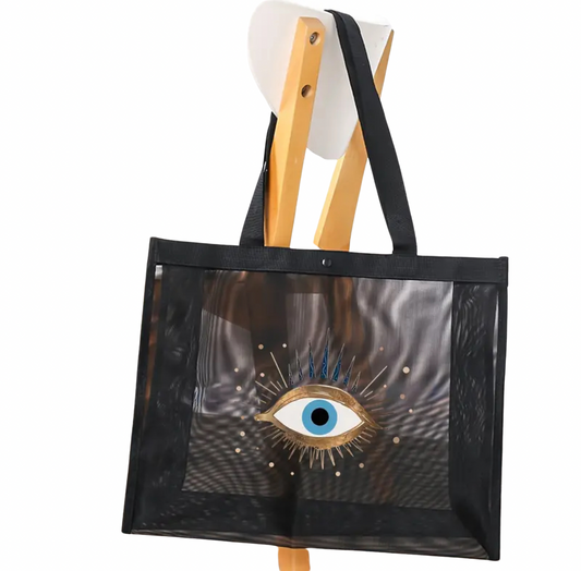 Evil eye beach bag