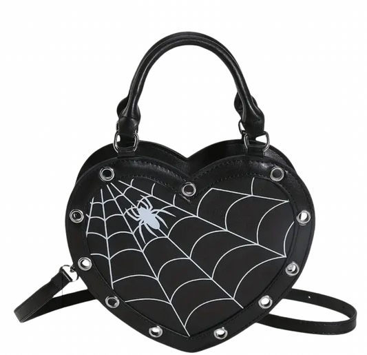 Spiderweb heart crossbody