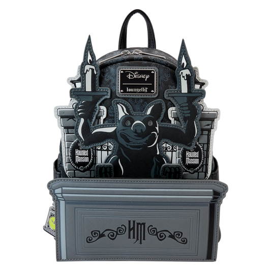 The Haunted Mansion Gargoyle Wallpaper Light Up Glow Mini Backpack