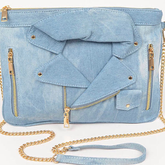 Denim Jacket Envelope Clutch